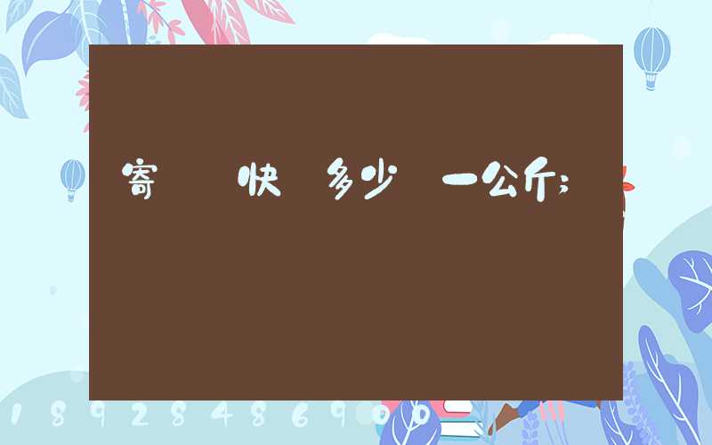 寄國際快遞多少錢一公斤